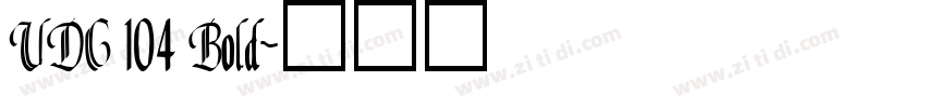 UDC 104 Bold字体转换